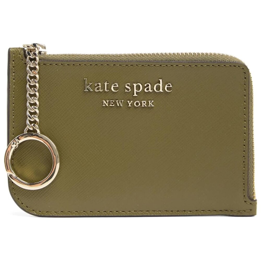 Kate Spade Medium Zip Card Holder – Dried Moss